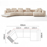 Load image into Gallery viewer, JOY Home Light Luxury Linen Cotton Fabric Cloud Shaped Sofa set for Livingroom
