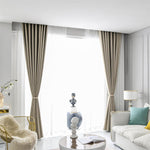 Load image into Gallery viewer, 2 Panels 100% Blackout Curtains for Living Room Thermal Insulated Bedroom Darkening Drapes