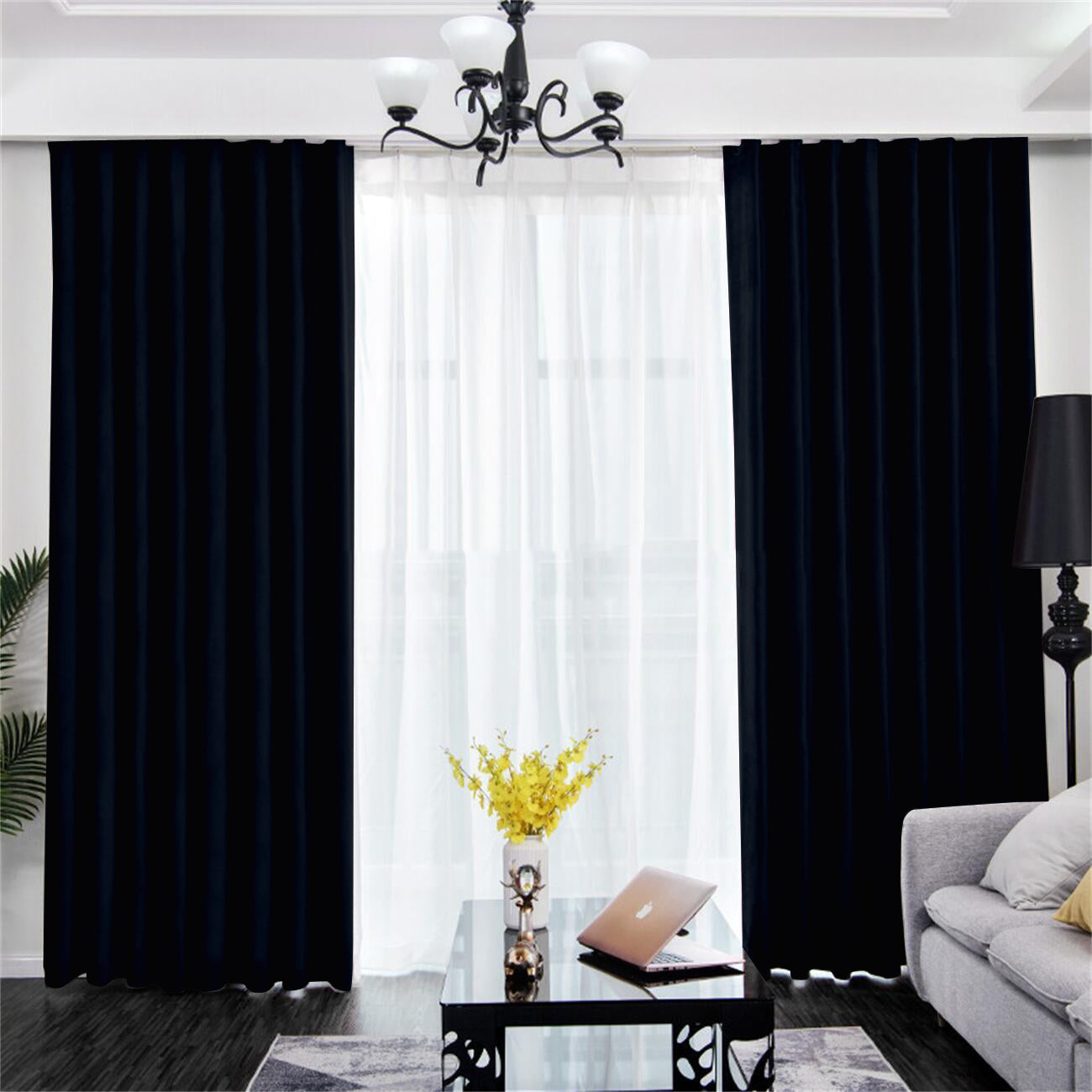 60% Blackout Curtains 2 Panels | 7 Color Options Available