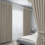 Load image into Gallery viewer, 2 Panels 100% Blackout Curtains for Living Room Thermal Insulated Bedroom Darkening Drapes