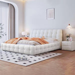 Load image into Gallery viewer, JOY Home Light Luxury Fleece Fabric Wrap Bed Frame for Bedroom Without Mattress