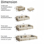Load image into Gallery viewer, JOY Home Light Luxury Fabric Cloud Shaped Sofa set for Livingroom