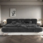 Load image into Gallery viewer, JOY Home Bed Frame Modern Velvet King Queen Size for bedroom Without Mattress