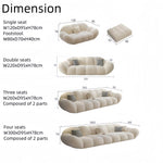 Load image into Gallery viewer, JOY Home Light Luxury Fabric Cloud Shaped Sofa set for Livingroom