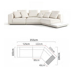 Load image into Gallery viewer, JOY Home Light Luxury Linen Cotton Fabric Cloud Shaped Sofa set for Livingroom