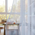 Load image into Gallery viewer, 2 Panels Sheer Color Chiffon Tulle Light Window Textile Curtains Drapes for Bedroom Livingroom