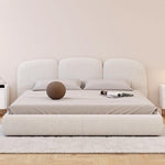 Load image into Gallery viewer, JOY Home Light Luxury Fleece Fabric Wrap Bed Frame for Bedroom Without Mattress