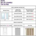 Load image into Gallery viewer, 2 Panels 100% Blackout Curtains for Living Room Thermal Insulated Bedroom Darkening Drapes