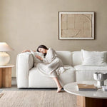 Load image into Gallery viewer, JOY Home Light Luxury Linen Fabric Tofu-block Shaped Sofa set for Livingroom