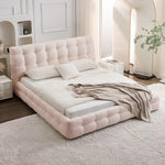 Load image into Gallery viewer, JOY Home Light Luxury Fleece Fabric Wrap Bed Frame for Bedroom Without Mattress