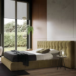 Load image into Gallery viewer, JOY Home Bed Frame Modern Velvet King Queen Size for bedroom Without Mattress