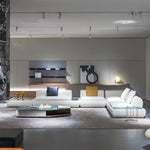 Load image into Gallery viewer, JOY Home Light Luxury Fabric Cloud Shaped Sofa set for Livingroom