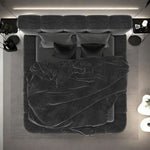 Load image into Gallery viewer, JOY Home Bed Frame Modern Velvet King Queen Size for bedroom Without Mattress