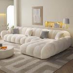 Load image into Gallery viewer, JOY Home Fleece Fabric Overstuffed Multifunction Sofa set for Livingroom Office