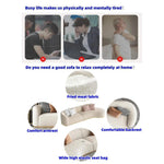 Load image into Gallery viewer, AAH Home Fleece Fabric Overstuffed Multifunction Arc-shaped Sofa set for Livingroom Office AAH HOME