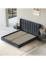 Load image into Gallery viewer, AAH Home Bed Frame Modern Velvet King Queen Size for bedroom Without Mattress AAH HOME