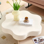Load image into Gallery viewer, JOY Home Cream-style Coffee Table, Cute White Modern Tea Table, Irregular Indoor End Table for Living Room