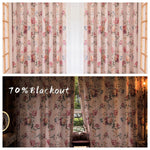 Load image into Gallery viewer, 2 Panels 60% Blackout Colorful Flowers Floral Curtains for Living Room Thermal Insulated Bedroom Darkening Drapes for Basics Room Window