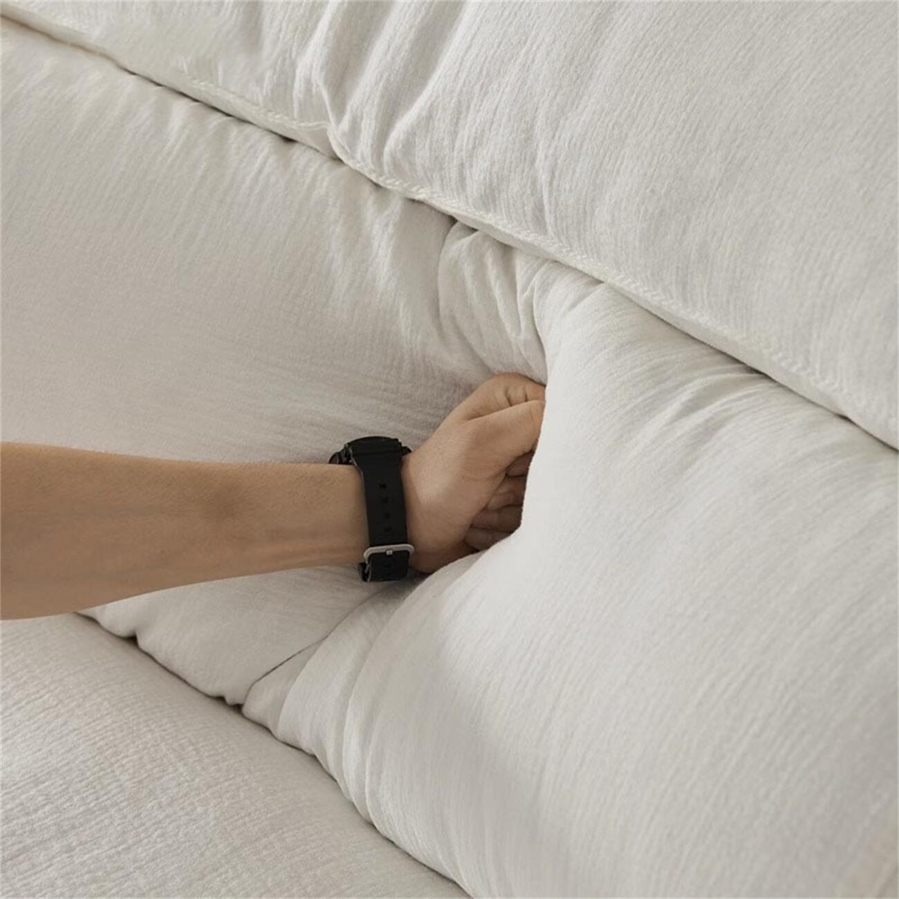 JOY Home Light Luxury Linen Cotton Fabric Cloud Shaped Sofa set for Livingroom