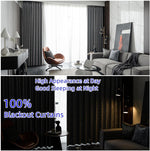 Load image into Gallery viewer, 2 Panels 100% Blackout Curtains for Living Room Thermal Insulated Bedroom Darkening Drapes for Basics Room Window