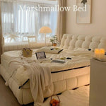 Load image into Gallery viewer, JOY Home Light Luxury Fleece Fabric Wrap Bed Frame for Bedroom Without Mattress