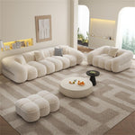 Load image into Gallery viewer, JOY Home Fleece Fabric Overstuffed Multifunction Cloud shaped Sofa Chair set for Livingroom Office