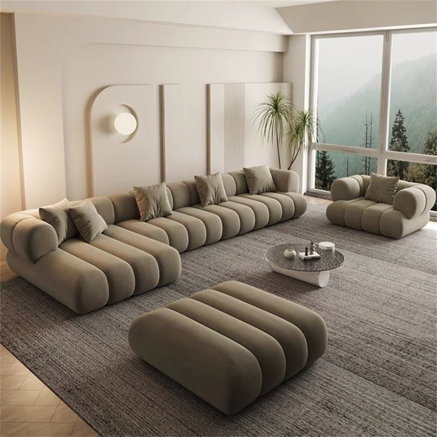 Multi-Color L-Shape Sectional Sofa | 4 Colors, 2.7m-3.6m Sizes