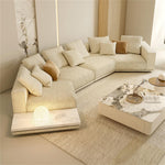 Load image into Gallery viewer, JOY Home Light Luxury Linen Cotton Fabric Cloud Shaped Sofa set for Livingroom