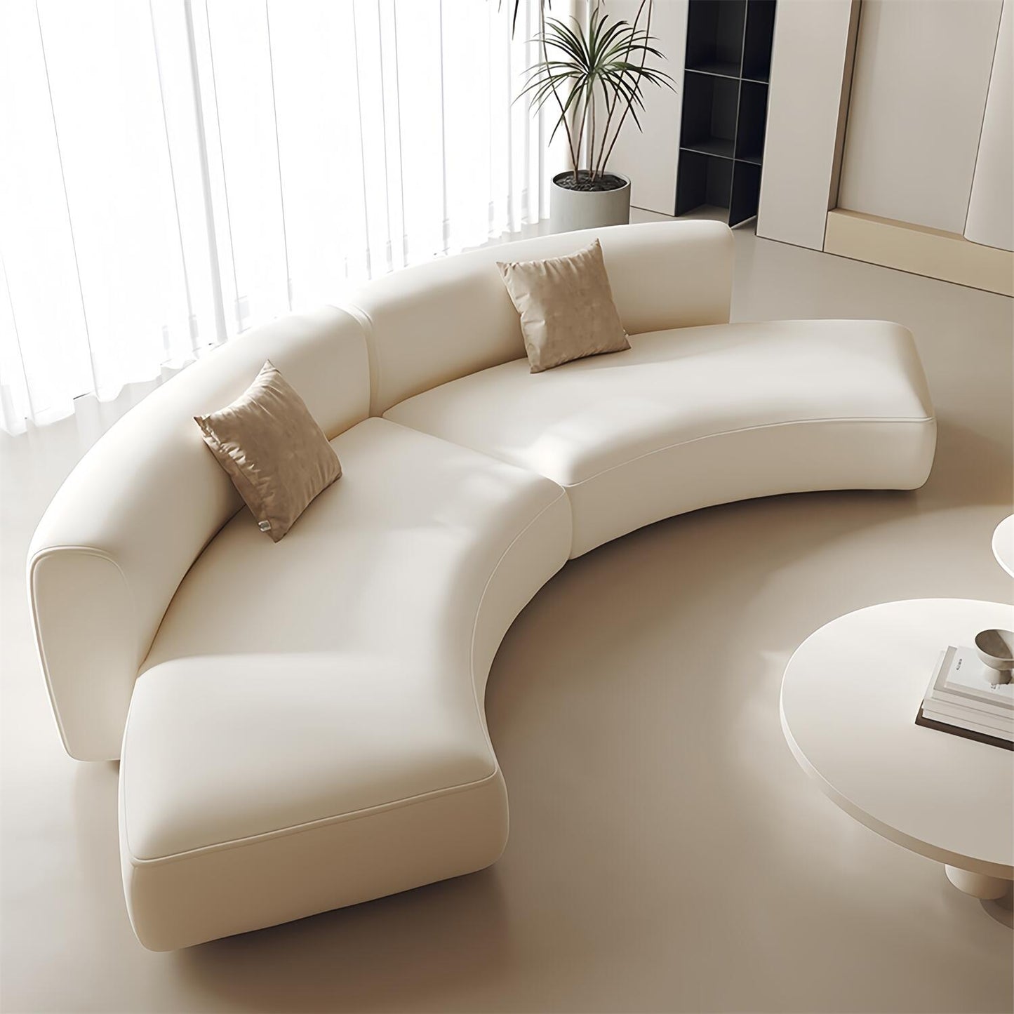 Modular Linen Cloud Sofa | Curved & Straight Configurations Available