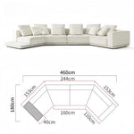 Load image into Gallery viewer, JOY Home Light Luxury Linen Cotton Fabric Cloud Shaped Sofa set for Livingroom