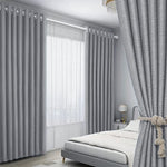 Load image into Gallery viewer, 2 Panels 100% Blackout Curtains for Living Room Thermal Insulated Bedroom Darkening Drapes