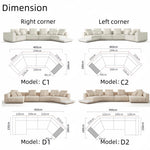 Load image into Gallery viewer, JOY Home Light Luxury Linen Cotton Fabric Cloud Shaped Sofa set for Livingroom