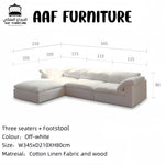 Load image into Gallery viewer, JOY Home Light Luxury Linen Cotton Fabric Cloud Shaped Sofa set for Livingroom