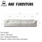 Load image into Gallery viewer, JOY Home Light Luxury Linen Cotton Fabric Cloud Shaped Sofa set for Livingroom