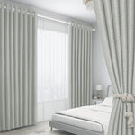 Load image into Gallery viewer, 2 Panels 100% Blackout Curtains for Living Room Thermal Insulated Bedroom Darkening Drapes