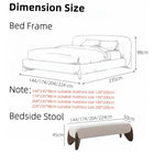 Load image into Gallery viewer, JOY Home Light Luxury Fleece Fabric Wrap Bed Frame for Bedroom Without Mattress