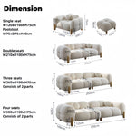 Load image into Gallery viewer, JOY Home Light Luxury Fabric Cloud Shaped Sofa set for Livingroom