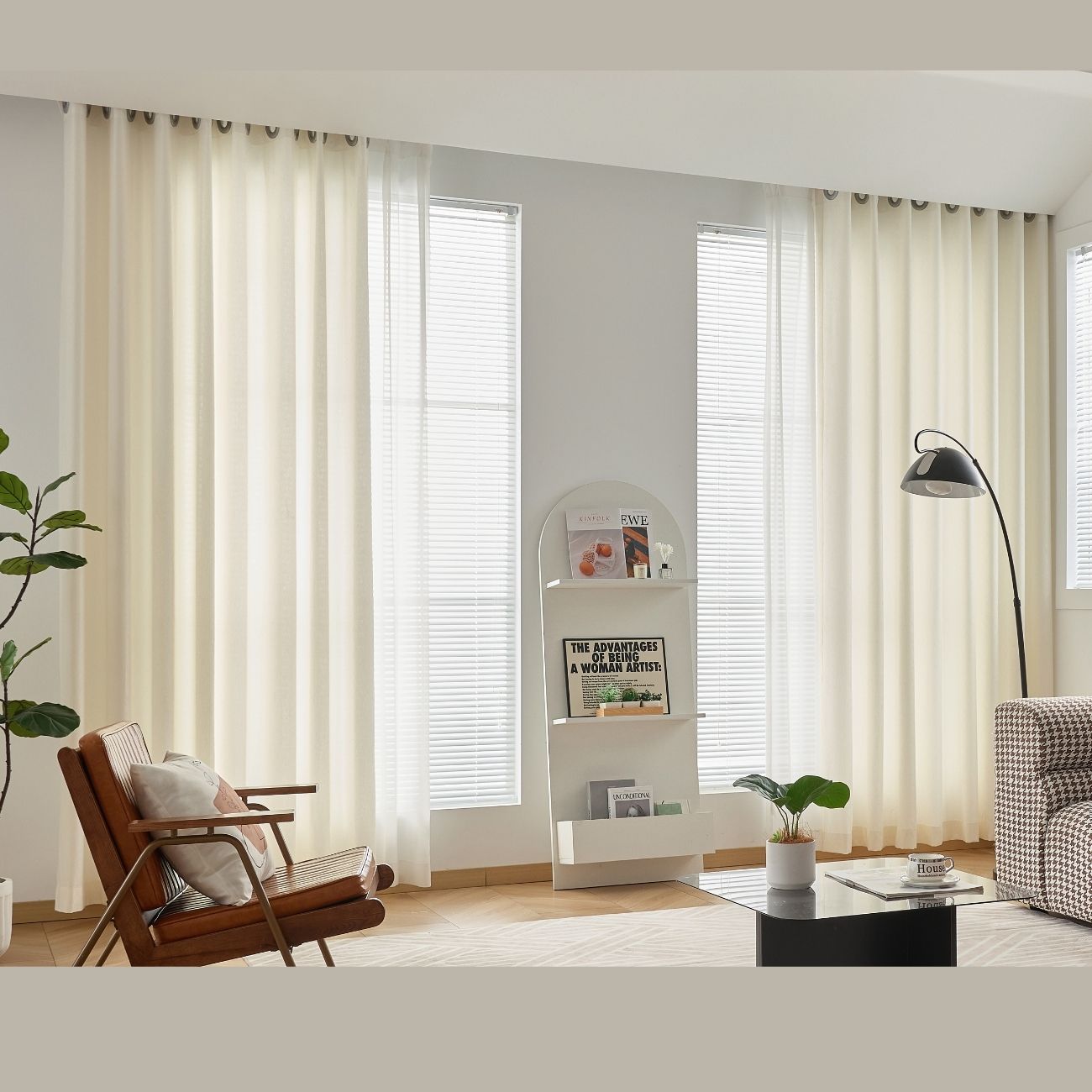 JOY HOME Curtains: 2 Panels Sheer Color Chiffon Tulle Light Window Textile Curtains Drapes for