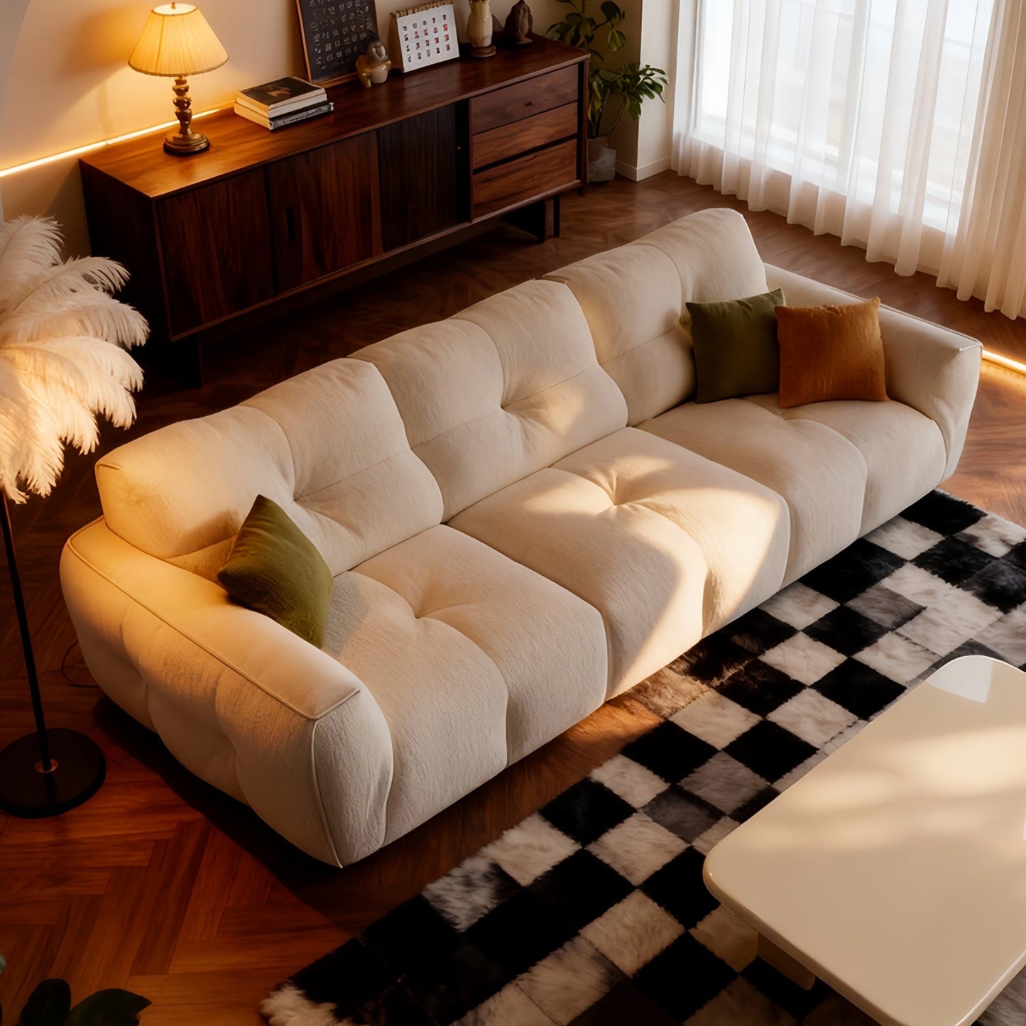 JOY HOME Sofa in White