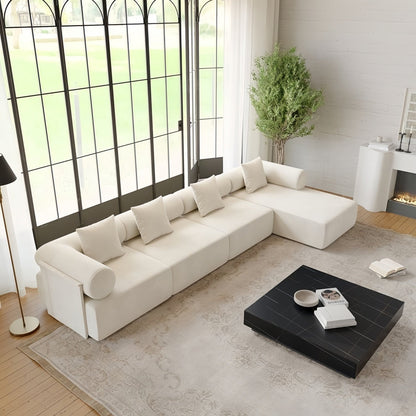 JOY HOME Sofa — Wood / White / Natural