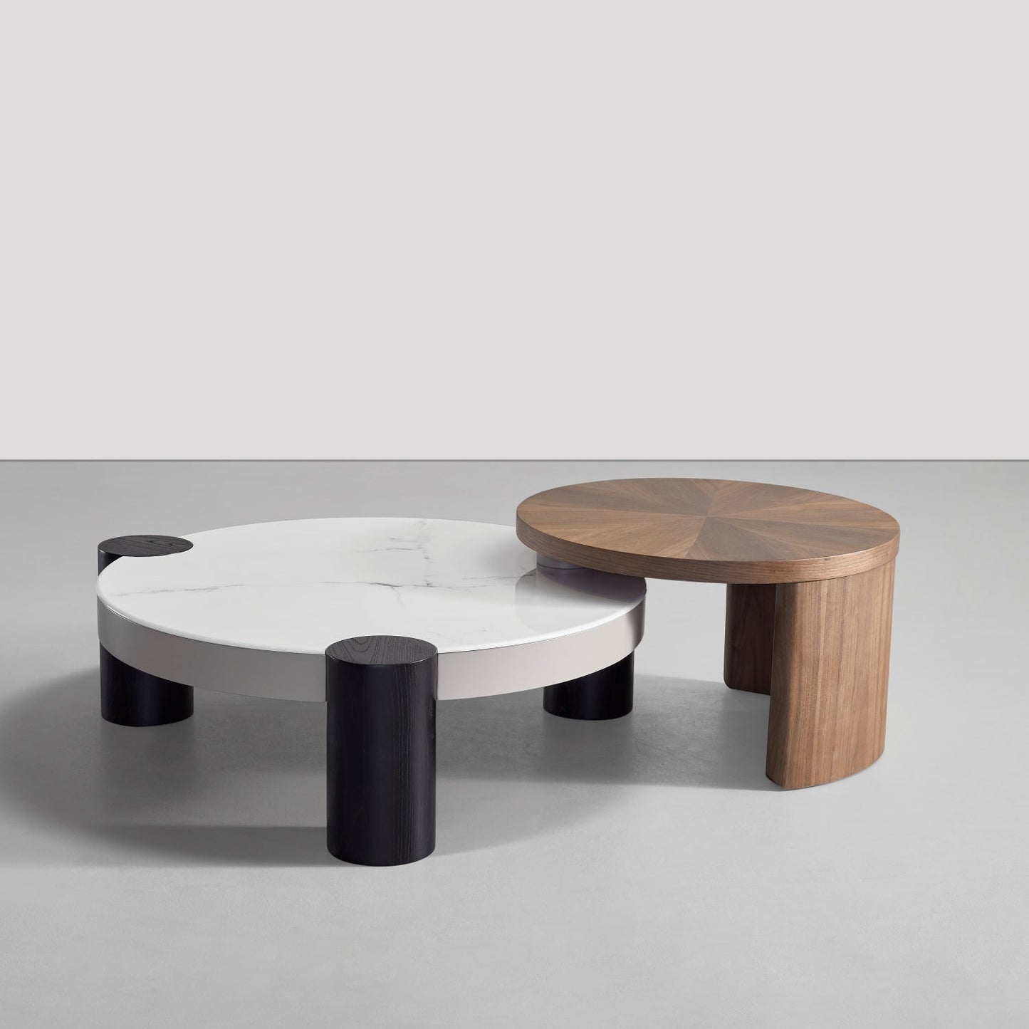JOY HOME Coffee Table: Space-Saving Nesting Table Set for Modern Living Room in Dubai showroom