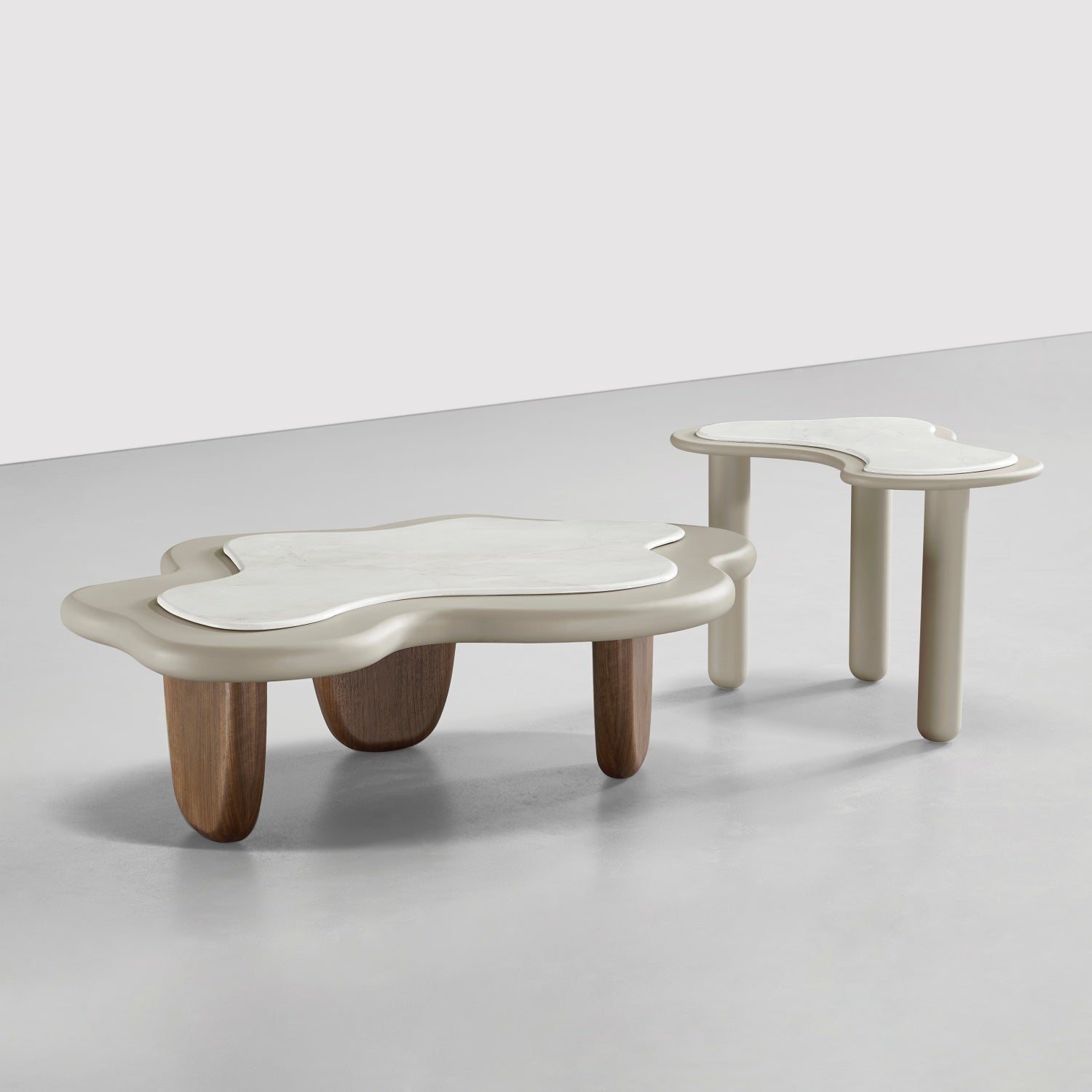 JOY HOME Coffee Table: Space-Saving Nesting Table Set for Modern Living Room in Dubai showroom