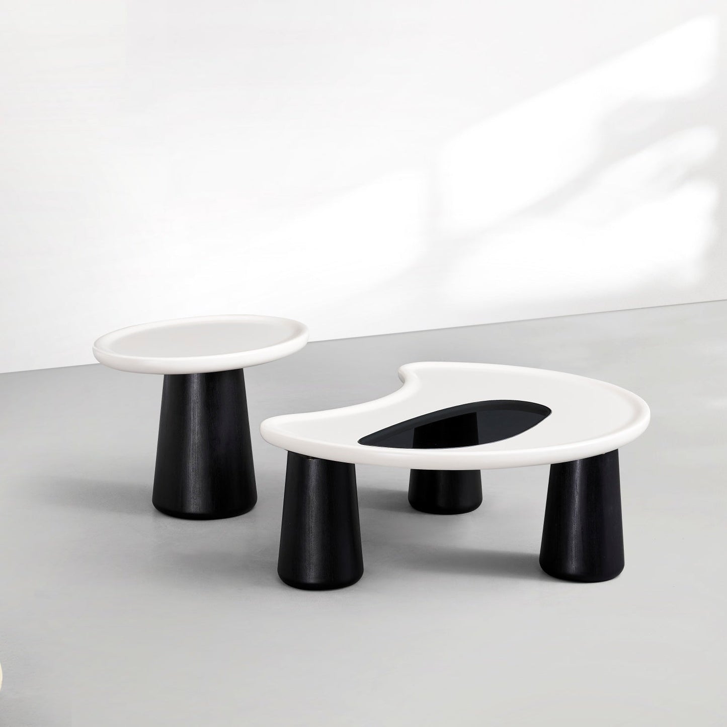 JOY HOME Coffee Table: Space-Saving Nesting Table Set for Modern Living Room in Dubai showroom