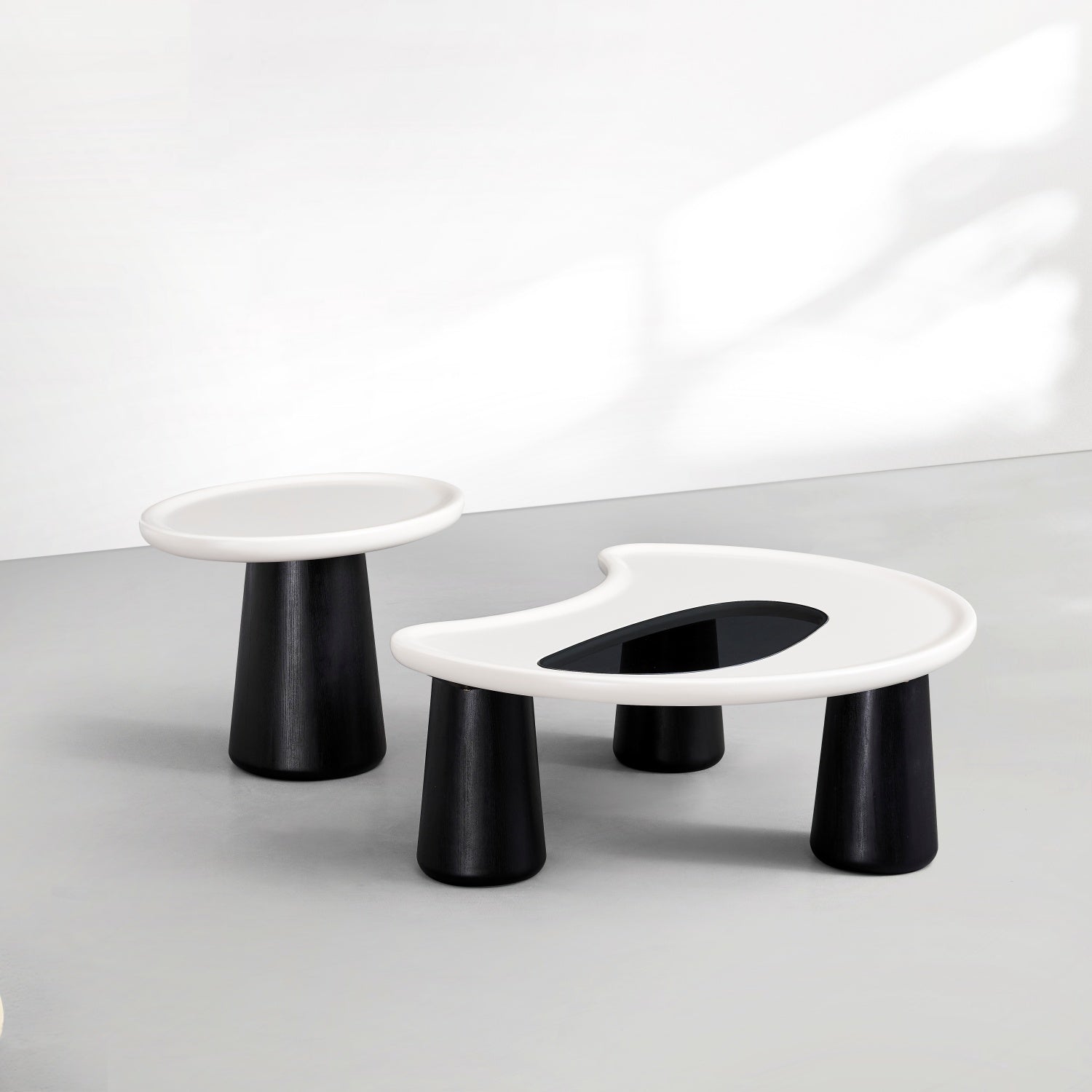 JOY HOME Coffee Table: Space-Saving Nesting Table Set for Modern Living Room in Dubai showroom