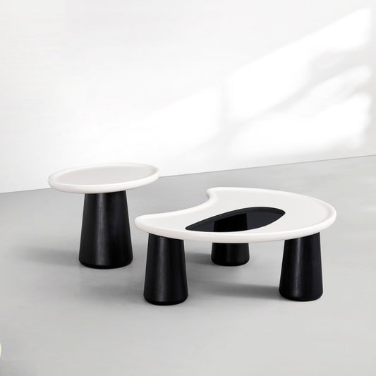 JOY HOME Coffee Table: Space-Saving Nesting Table Set for Modern Living Room in Dubai showroom