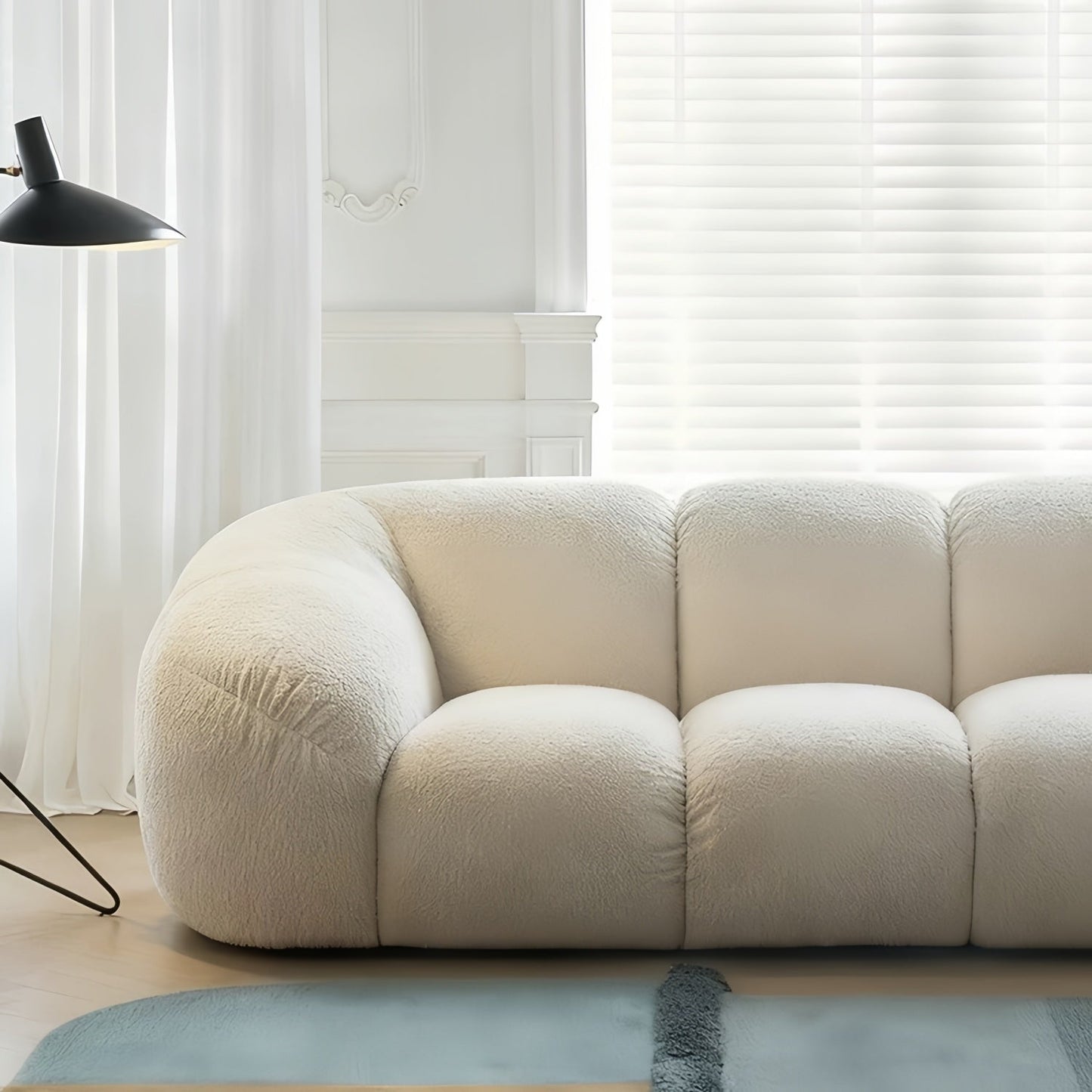 JOY HOME Sofa — Wood / White / Cloud