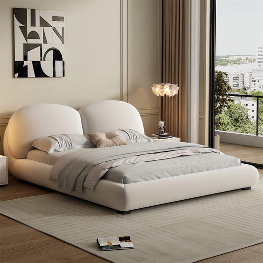 JOY HOME Bed: Bed Frame Modern Velvet King Queen Size for bedroom Without Mattress in Dubai sho