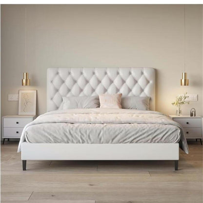 JOY HOME Bed: Bed Frame Modern King Queen Size for bedroom Without Mattress in Dubai showroom