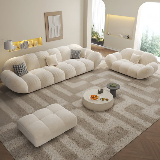 JOY Home Light Luxury Fabric Cloud Shaped Sofa set for Livingroom