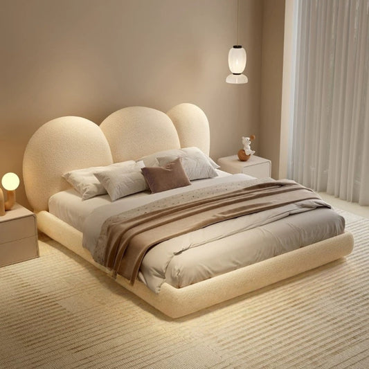 JOY HOME Bed: Bed Frame Modern King Queen Size for bedroom Without Mattress in Dubai showroom